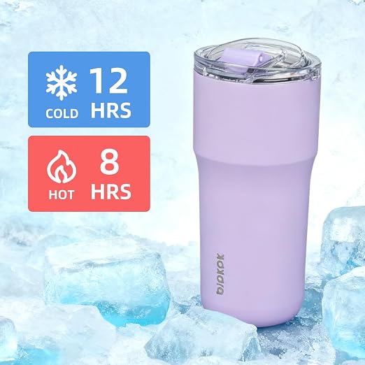 BJPKPK 20oz Spill Proof Coffee Tumbler, Insulated Stainless Steel Cup | Double Wall Vacuum, Leakproof Lid, Keeps Hot/Cold/Iced, BPA Free, Dishwasher Safe, Cupholder, Travel, Black