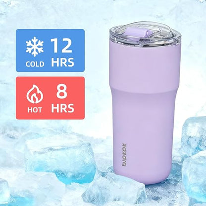 BJPKPK 20oz Spill Proof Coffee Tumbler, Insulated Stainless Steel Cup | Double Wall Vacuum, Leakproof Lid, Keeps Hot/Cold/Iced, BPA Free, Dishwasher Safe, Cupholder, Travel, Black