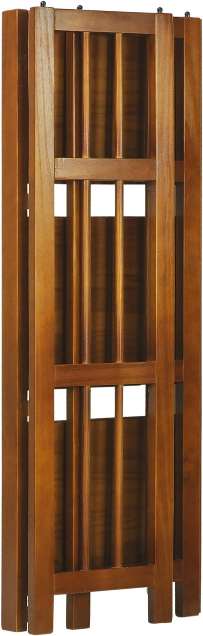 Casual Home 3-Shelf 14" Wide Folding Bookcase, Honey Oak (New)