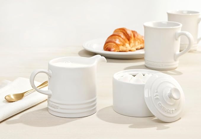 Le Creuset Stoneware Vancouver Mug, Set of 4, 14 oz. each, White