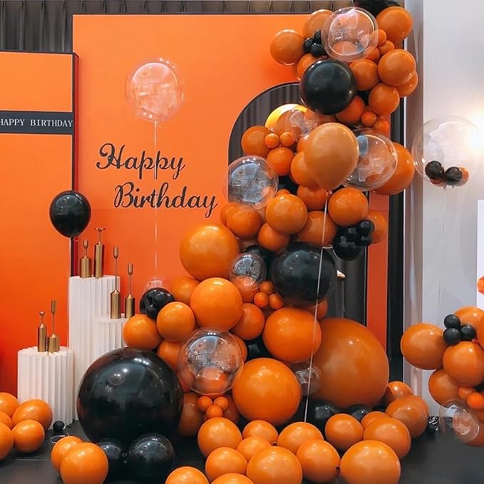 130pcs Burnt Orange Balloons Different Sizes 18" 12" 10" 5" Retro Orange Latex Balloon Garland Arch Kit for Birthday Baby Shower Graduation Wedding Anniversary Party Decorations