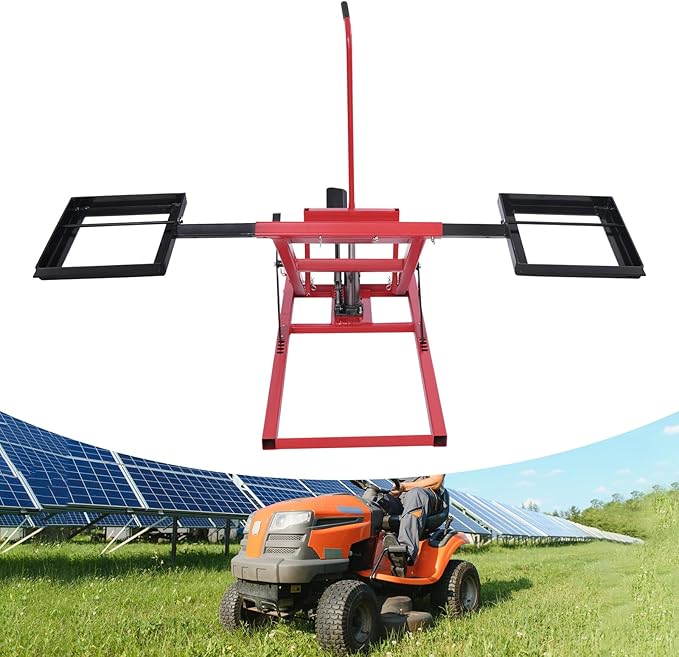 Lawn Mower Lift, 500Lbs Lawn Mower Lift Carbon Steel Hydraulic Lift Jack Lawnmower Lift Tool Adjustable Lawnmower Lifts w/Hydraulic Foot Pedal for Garden Tractors All-Terrain Maintenance and Repair