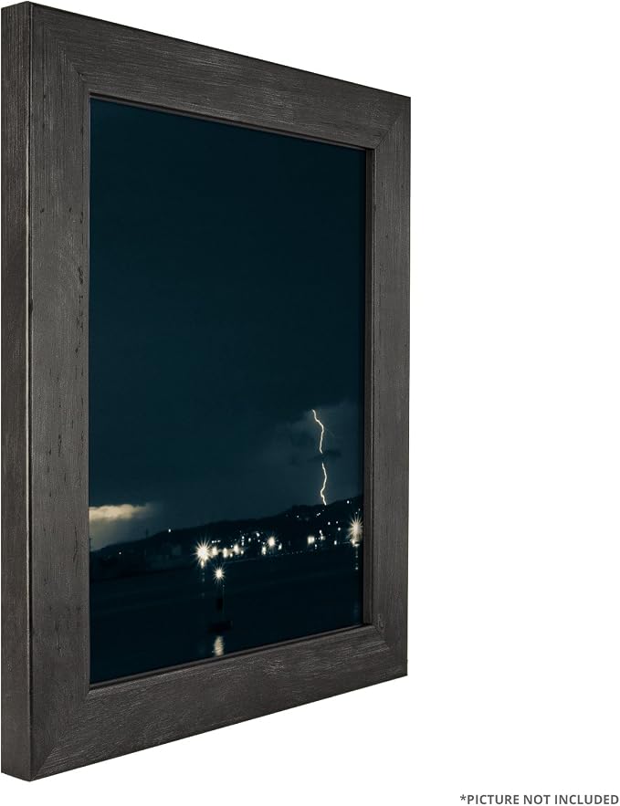 Craig Frames Bauhaus, Modern Black Pine Picture Frame, 24 by 24-Inch