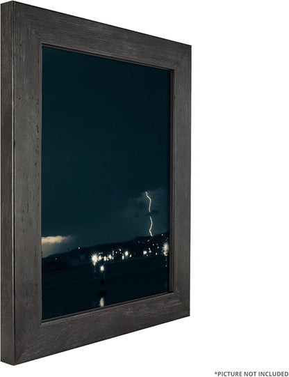 Craig Frames Bauhaus, Modern Black Pine Picture Frame, 24 by 24-Inch