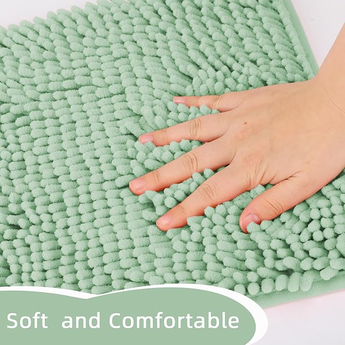 Locker Rug school girl rugs Carpet Chenille 100% Microfiber Locker Carpet with Non Skid Backing Locker Decorations (Green, 12X12)