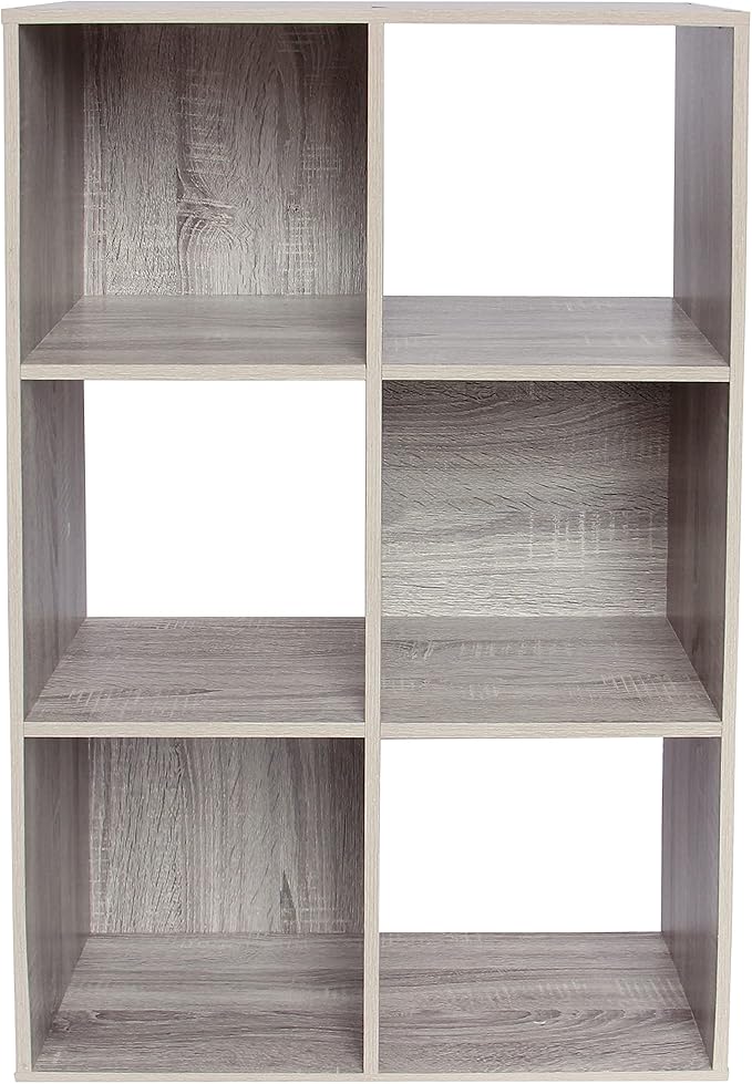 PACHIRA E-Commerce 6 Cube Storage Organizer, Unit Shelf, Closet Cabinet, Bookshelf File Organizer Rack in Living Room, Bedroom, Study OAK GREY