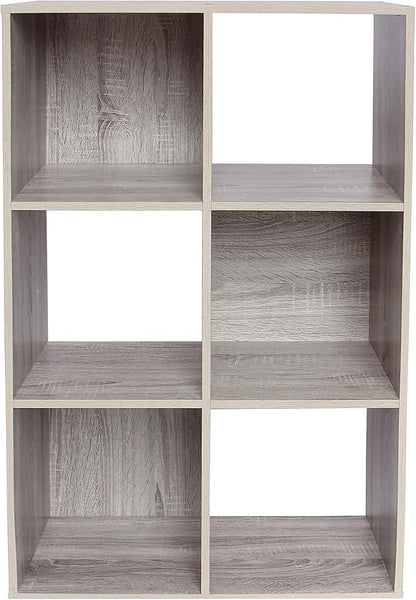 PACHIRA E-Commerce 6 Cube Storage Organizer, Unit Shelf, Closet Cabinet, Bookshelf File Organizer Rack in Living Room, Bedroom, Study OAK GREY