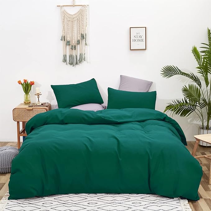 Green Comforter Set Queen Dark Green Bedding Set Soft Lightweight Pure Emerald Green Comforter Men Women Durable Green Queen Blanket Breathable Green Comforter Set Solid Green Bed Comforter