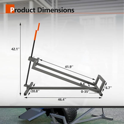 Lawn Mower Lift Jack Heavy Duty Ride on Lawn Mowers & Garden Tractors,Quick 3-Minute Installation Foldable Riding Lawn Tractor Lift with Manual and Power Tool Handles(Grey)