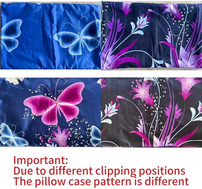SDY 3PCS Butterfly Comforter Set Twin, Bed in a Bag Set Twin Quilt Set, Kawaii Comforter Purple Floral Bedding, Bedroom Decor Aesthetic for Girls, Kids, Toddler, Children, Teenage, Baby…