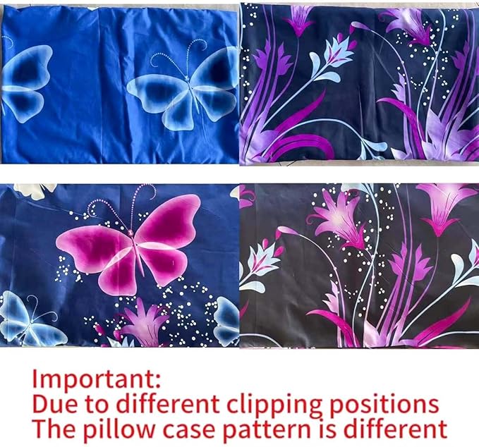 SDY 3PCS Butterfly Comforter Set Queen, Butterfly Bedroom Decor Quilt Bedding Bed in a Bag, Floral Quilts Queen Size for Girls, Kids, Toddler, Children, Teenage, Baby, Women…