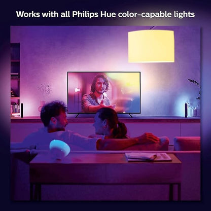 Philips Hue 75" Smart TV Light Strip - White and Color Ambiance LED Color-Changing TV Backlight - Sync with TV, Music, and Gaming - Requires Bridge and Sync Box - Control with App or Voice Assistant
