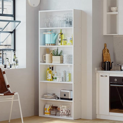 IRONCK Bookshelves and Bookcases Floor Standing 6 Tier Display Storage Shelves 70in Tall Bookcase for Home Office, Living Room, Bed Room