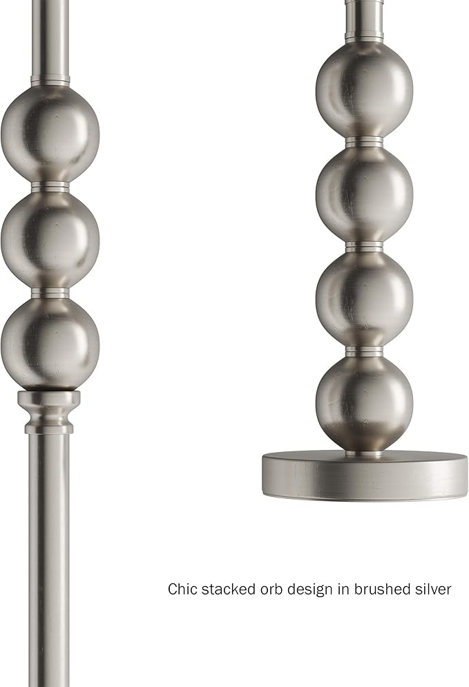 Lavish Home Table and Floor Lamps - Set of 3 Matching Modern Stacked Balls Lighting Energy-Efficient LED Bulbs Included