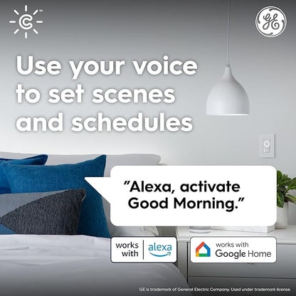 GE CYNC Smart LED Light Bulbs, Tunable White, Bluetooth and Wi-Fi, Works with Alexa and Google, A19 (2 Pack)
