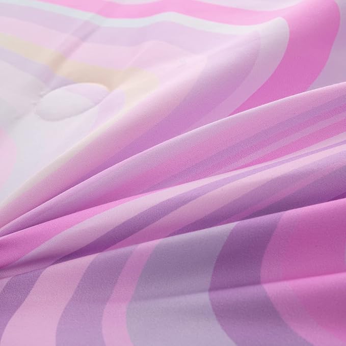 Bodhi Bed in A Bag for Girls,Kids Bedding Comforter with Sheets,Pink Queen Size Comforter Set for Girls,Girls Bedding Sets 5 PCS .(1 Comforter, 1 Flat Sheet, 1 Fitted Sheet, 2 Pillowcases)