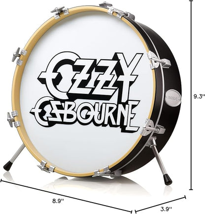 NUMSKULL Ozzy Osbourne Logo 3D Drum Lamp - Desk Lamp for Bedroom, Office, Home, Study, Work - Official Ozzy Osbourne Merchandise