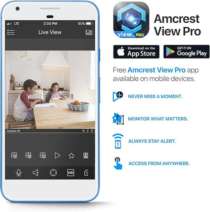 Amcrest 2-Pack 1080p WiFi Camera Indoor, 2MP Pan/Tilt Home Security Camera, Auto-Tracking, Motion & Audio Detection, Enhanced Browser Compatibility, H.265, Two-Way Talk 2PACK-IP2M-841B-V3 (Black)