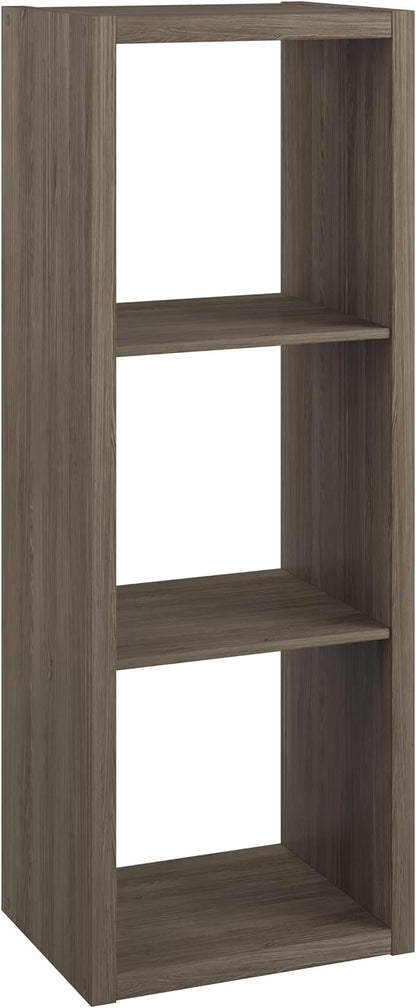 ClosetMaid 4546 Decorative Open Back 3-Cube Storage Organizer, Graphite Gray