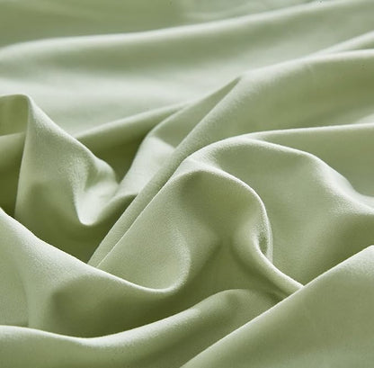 Sage Green Comforter Set Full Solid Green Bedding Set Lightweight Women Soft Light Mint Green Blanket 3 PCs Durable Full Size Comforter Set Men Sage Green Breathable Bed Comforter Set
