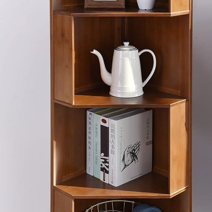 5-Bookcase Industrial Cube Shelf Corner Bookshelf Display Storage Tall Multifunctional Stand for Home Office Living Room Decoration…