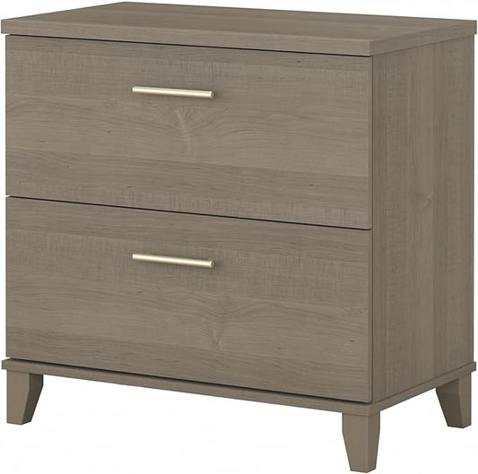 Bush Somerset Lateral File Cabinet, Ash Gray (WC81680)