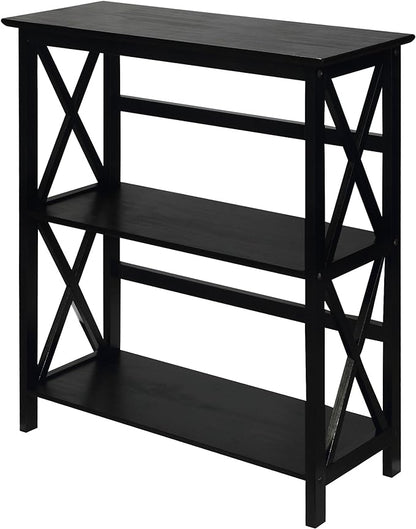 Casual Home Montego 3-Shelf Bookcase, Black (New)