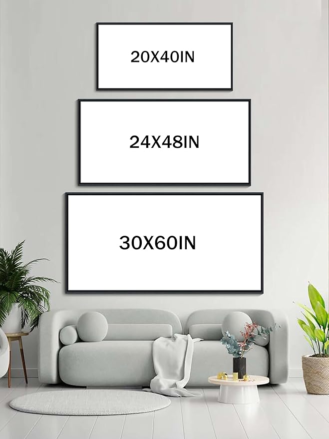 DUNHUANG ART Modern New York City Skyline Wall Art - Large Framed Abstract Canvas Painting for Home & Office Decor - Vibrant NYC Cityscape Picture - 30"x60"