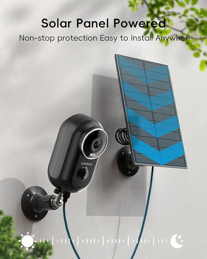 ZUMIMALL Security Cameras Wireless Outdoor, 4 Packs, 2K Cameras for Home Security, Outdoor/Indoor Camera Battery Powered, 2.4G WiFi, Magnetic Mount,3MP Color Night Vision/Siren/PIR/AI/Cloud/Alexa