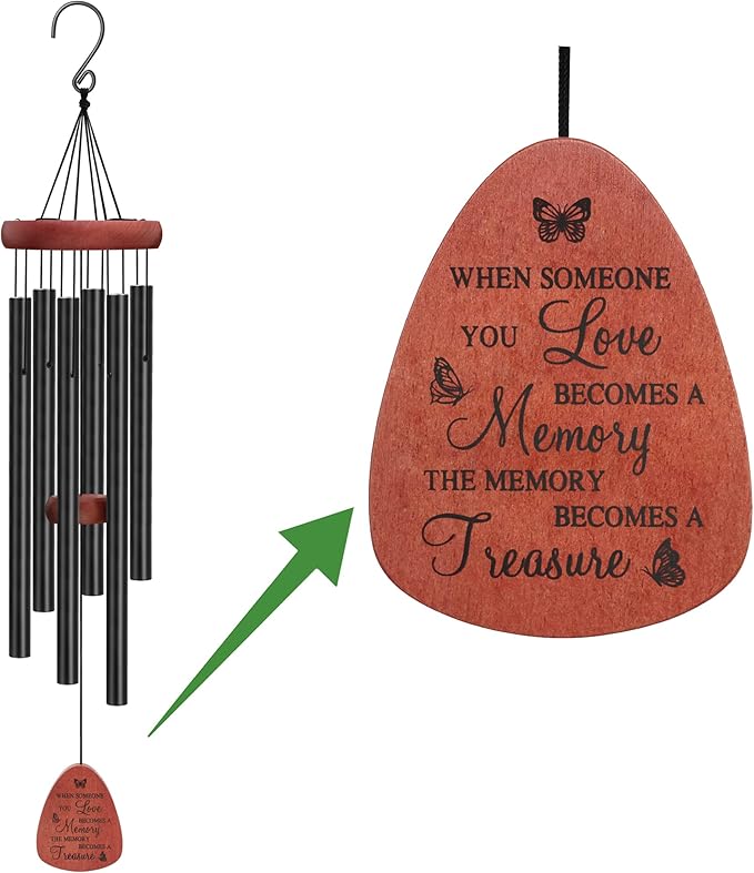 Memgift Wind Chimes for Outside Memorial Wind Chimes for Loss of Loved One Remembrance Sympathy Gifts for Loss of Loved One Outside Keepsake When Someone You Love