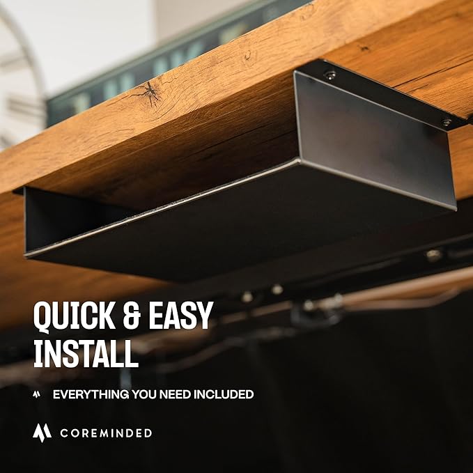 Under Desk Storage Shelf, Under Desk Tray, Carbon Steel Under Shelf Storage, Under The Desk Storage Small Shelf For Desk, Under Table Storage, Gaming Desk Accessories - 13 * 8 * 2.8 in