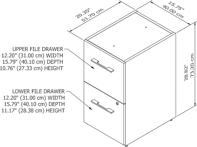 Bush OFF216MHSU Westfield 24W Storage Cabinet, Hansen Cherry