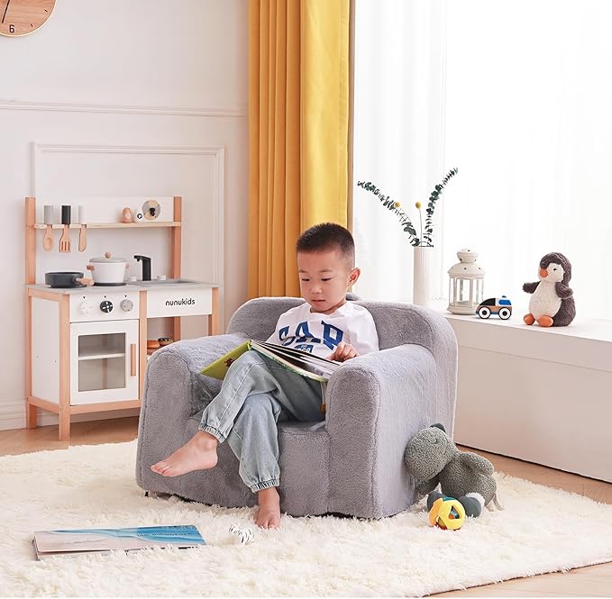 Tiita Kids Sofa, Chirldren Couch with Carrying Handle & Side Pockets, Kids Foam Chair, Toddler Armrest Chair,Kids Read Sofa for Girl Or Boy(Ball)