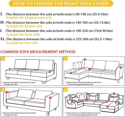 FKELYI Christmas Lights Sofa Furniture Protector with Elastic Bottom Easy Going Stretch Sofa Slipcover for Indoor Non-Slip Sofa Couch Cover M