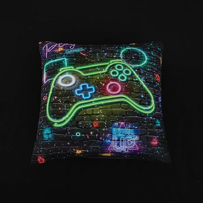 NINENINE Gaming Bedding Sets for Boys, 6PCS Queen Size Comforter Sets for Boys,Gamer Bedding Bed in A Bag Comforter Sheet Set(1Comforter,1Flat Sheet,1Fitted Sheet,1Cushion Cover,2Pillowcases)…