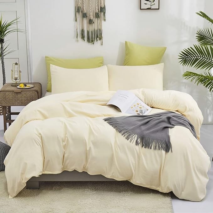 Ivory Comforter Set Off White Bedding Set Beige Comforter Set Men Breathable Ivory Bedding Set Women Soft Off White Ivory Bedding Comforter Set, Cal King (104" X 96" )