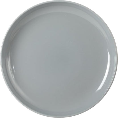 Gibson Home Rockaway 12 Piece Plates and Bowls Matte Outside/Shiny Inside Glaze Service for 4 Dinnerware Set - Blue - Dishwasher and Microwave Safe