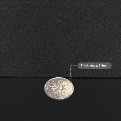 Leather Table Mat - 36x78 Inch Waterproof Easy to Clean Can Conceal Flaws Protector The Table Top from Scratches Used for Dining (Black+Black 36x78)