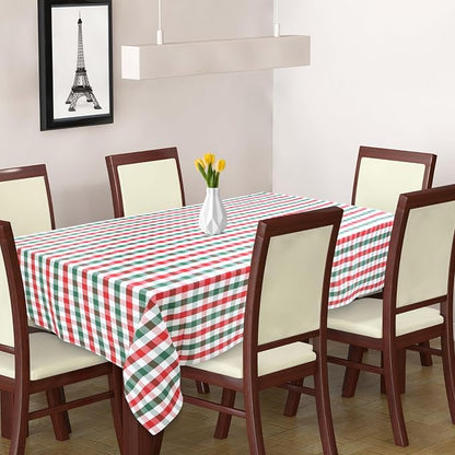 Urban Villa Tablecloth Cotton Tabletop 60x84 (6-8 Seats) Red/Grn/Wht