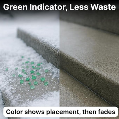 Thawtful Pet Safe Ice Melt – Pet Friendly Ice Melt, Snow Melt – Green Granules with CMA, Melts to −12°F (−24°C) - Driveway Salt & Sidewalk Salt for Ice (4 qt. - 8.5 lb.)