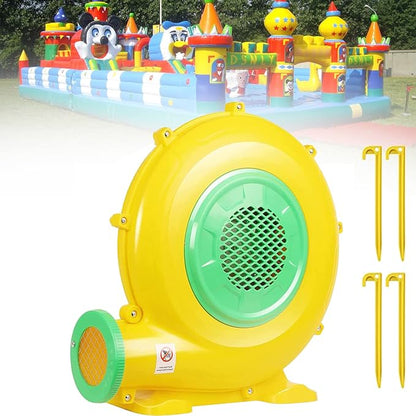 Air Blower 750 Watts with 4M Wire, 2550Pa Pump Fan Commercial Inflatable Bounce House Blower, Used for Inflatable Bouncy Castle and Jump Slides (750W,1HP)