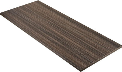 Kaboon Universal Tabletop 55"x20", Solid One-Piece Melamine Table Top, Double Desk L-Desk DIY, Home and Office,Eucalyptus/Dark Walnut