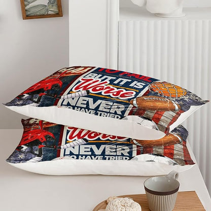 Axolotl Sports Comforter Set Full Size,Sports Theme Comforter Set Football Baseball Bedding Set,Sports Bedding Set 3D Soccer Comforter Set Basketball Bedding for Kids Boys Teens,1 Quilt 2 Pillowcases