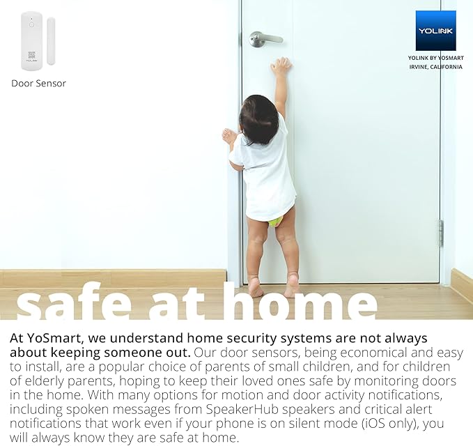 YoLink LoRa Smart Door & Window Sensor 3-Pack: Door Left-Open Reminders, up to 1/4 Mile Open-Air Range, up to 5 Year Battery Life, Alexa, IFTTT, Home Assistant