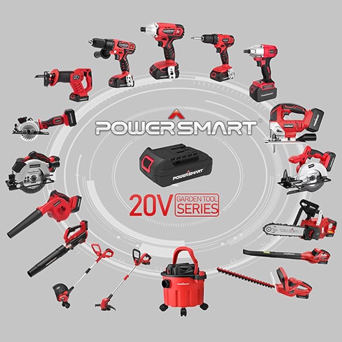 PowerSmart Cordless Leaf Blower with Battery and Charger, 2 Speed Mode, 20V Electric Lightweight Small Battery Powered Leaf Blower for Lawn Care, Patio, Jobsite