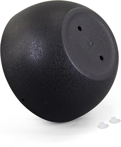 8 inch Small Hanging Planters Plant Pots for Indoor Outdoor Plants, 2 Pack Hanging Flower Pots with Drainage Holes and Chain for Garden Porch, Plastic Hanging Baskets for House Plants, Black