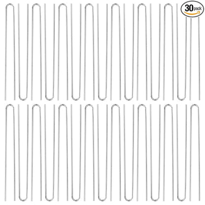 Lawie 30 Pack 4 Inch Silver U-Shaped Metal Hair Sticks, Straight Long Hair Forks, Bun Twist Hair Clips Holders - Arts and Crafts DIY Accessories