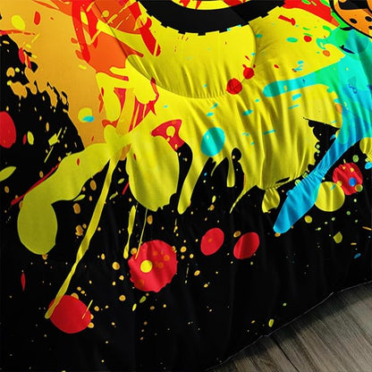 Axolotl Motocross Bedding Set Twin,Dirt Bike Comforter Set,Extreme Sports Bedding,Motorcycle Racer Comforter Set Motocross Comforter Motor Vehicles Biker for Boys Kids Teens Men,1 Quilt 2 Pillowcases