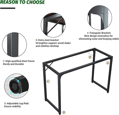 Foxemart Modern Small Computer Desk, 32 Inch, Sturdy Laptop Study Desk Table for Home Office, Black