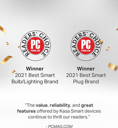 Kasa Smart Light Bulbs, Full Color Changing Dimmable Smart WiFi Bulbs Compatible with Alexa and Google Home, A19, 60 W 800 Lumens,2.4Ghz only, No Hub Required, 2-Pack (KL125P2), Multicolor